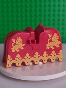 Zwierzęta Lego Castle: 2490px3 Derka na konia, falbana z żółtymi lwami