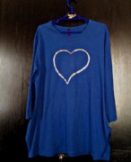 Bluzka-tunika damska serce chabrowa Big Size 50