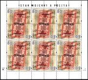 Ark.12x 3726 z przyw. Stan wojenny a poczta (nieskładany arkusz ZGD)
