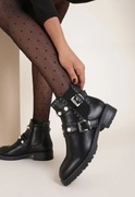 Jesienne botki workery sztyblety Renee basic czarne 36