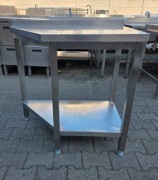 Stół z Półką - Blat Skośny- 90/50/85 - M.1071 N