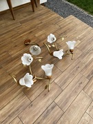 Zestaw Lamp drewno metal szkło, 3 sztuki
