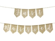 Baner Napis Just Married Wesele