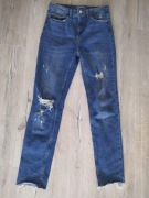 SINSAY spodnie jeansy jeansowe dziewczęce damskie młodzieżowe r. 36