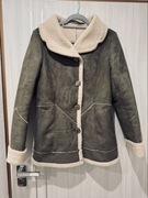 Kożuszek kożuch płaszczyk kurtka futerko mokka M/L