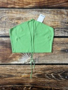 Monki damski top wiązany na szyi zielony limonkowy rozmiar L nowy bluzka