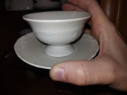 filiżanka Wawel z podwójnym kompletem spodków - Ćmielów i Wawel