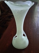 Wazon szklany, mleczny PRL