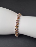 Srebrna bransoletka z turmalinami, certyfikat 