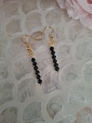 Kolczyki handmade srebro z naturalnych kamieni szmaragd nilu 