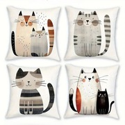 Poszewka na poduszkę styl boho skandynawski kotki 50x50cm 4szt(wysyłka 12h)