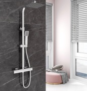 Kolumna prysznicowa termostat deszczownica 20 cm chrom