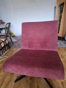 Fotel Bujany Czerwona Tapicerka