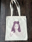 Torba bawełniana torebka tote bag cotton bawełna beżowa lana del rey 