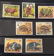 !!! PARAGWAJ FAUNA AZJI 7szt... KOMPLETNA_SERIA...KASOWANE*!!!