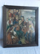 PIĘKNA STARA REPRODUKCJA PLAKATU W RAMIE ZA SZKŁEM