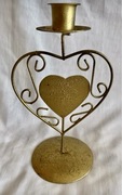 Piękny pojedyncze świecznik w kształcie serca idealnym stanie