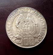 100 zł 1966 rok Mieszko i Dąbrówka srebro Piękna 