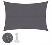 Żagiel ogrodowy przeciwsłoneczny ciemnoszary 2x3m