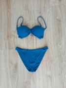 Niebieski strój kostium kąpielowy bikini Calzedonia S