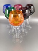 Kieliszki do nalewki kolorowy krysztal 6 sztuk 