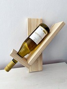 DREWNIANY wieszak na wino, stojak na butelkę,  podstawka 0012