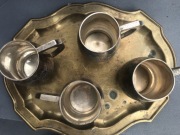 Stare kubki mosiądz posrebrzany