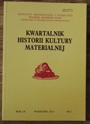 KWARTALNIK HISTORII KULTURY MATERIALNEJ KwHKM r. LX 2012 nr 1
