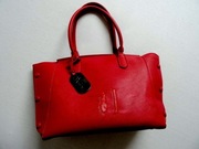 TRUSSARDI JEANS BORDOWA DO RĘKI NA RAMIĘ Z ODPINANĄ KOSMETYCZKĄ