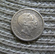 Luksemburg 10 Centimes 1901r