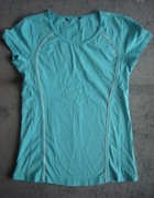 Turkusowy dopasowany T-shirt r.M