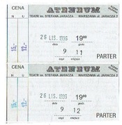 Warszawa 1996, 2 x Bilet Teatr Ateneum, Kwota 12zł i 15zł / Ulgowy i Normal