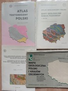 Mapy,Atlasy Geologiczne Polski 8 sztuk 