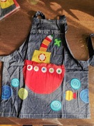 Fartuszek ze statkiem bawełniany