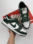 Męskie biało ciemnozielone logowane buty Nike Dunk Low rozmiar 44