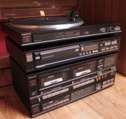 SANYO Japońska wieża. Tuner JT 760L, Gramofon TP 760, Deck RDW 760, CD