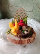 Stroik wielkanocny kogut z wosku pisanka