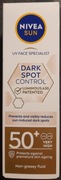 NIVEA SUN LUMINOUS DARK SPOT KREM OCHRONNY SPF 50+ 40 ML