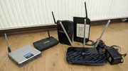 5 routerów  TP-LINK Archer C20, Linksys WAG200G, Belkin, Asmax, Pentagram