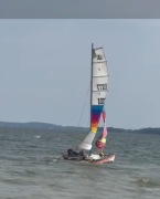 Katamaran ładny szczelny w dobrym stanie 