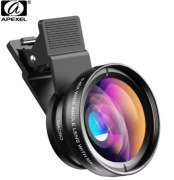 Obiektyw makro 12,5x i szerokokątny 0,45x APEXEL do smartfona HD