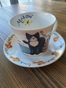 Filiżanka ze spodkiem Roy Kirkham Whiskers Koty