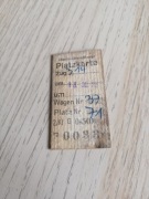 Niemiecki bilet kartonikowy Platzkarte Berlin Lichtenberg 