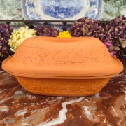 Stary niemiecki klasyczny garnek rzymski - Römertopf - Bay-Keramik