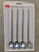 Słomki do koktajli z łyżeczką 4 szt + szczoteczka