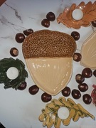 Ręcznie robiony półmisek ceramiczny żołądź 22 x 18 cm