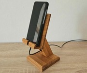 Stojak podstawka uchwyt na telefon tablet e-book drewno dębowa Olej X