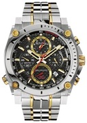 Bulova Precisionist 98B228 Czarny/Stal w odcieniu złota