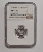 20 groszy 1978 - PROOF LIKE - NGC MS63 PL