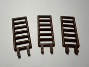 LEGO CITY DRABINKA PLOTEK BARIERKA BRĄZOWA 7x3 6020 3szt